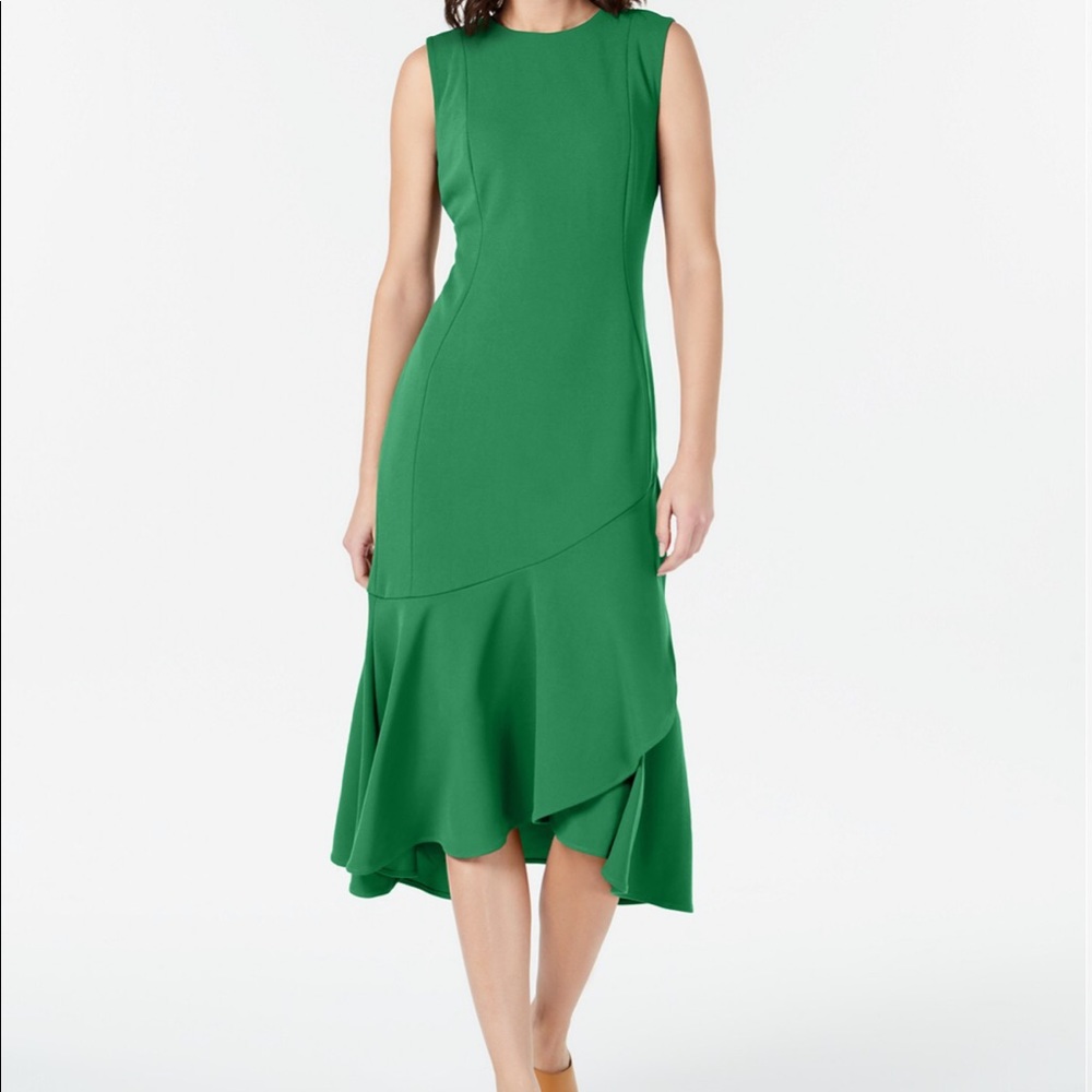 Calvin Klein green sleeveless dress